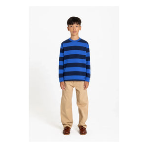 Smallable Kid - Favio Gestreiftes Sweatshirt aus Bio-Baumwolle | Elektrisches Blau