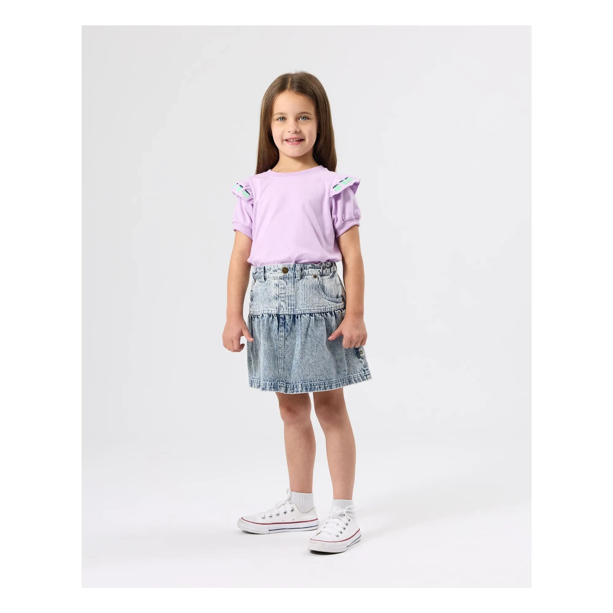 Goldie + Ace - Peplum Kot Etek | Mavi