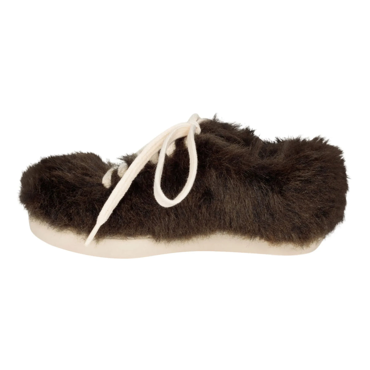 The Animals Observatory - Sneaker mit Hasen-Kunstfell und Schnürung | Braun