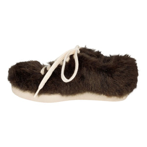 The Animals Observatory - Sneaker mit Hasen-Kunstfell und Schnürung | Braun