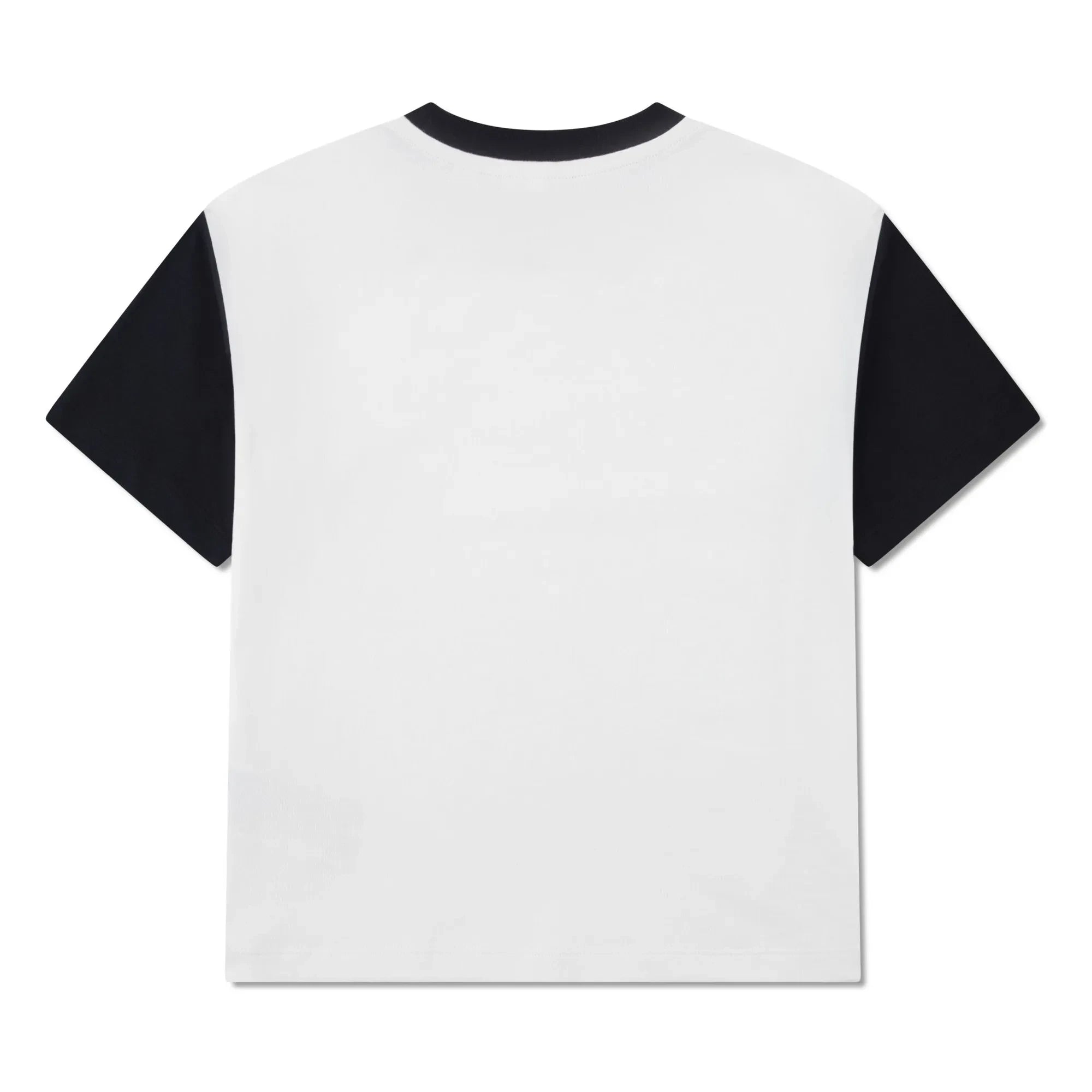 Lacoste - Bio-Baumwoll-T-Shirt mit Logo und Kontrastärmeln | Gebrochenes Weiß