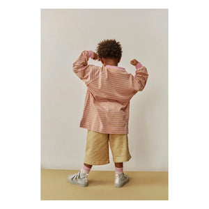 Gray Label - Oversize Çizgili Organik Pamuklu Tişört | Pembe
