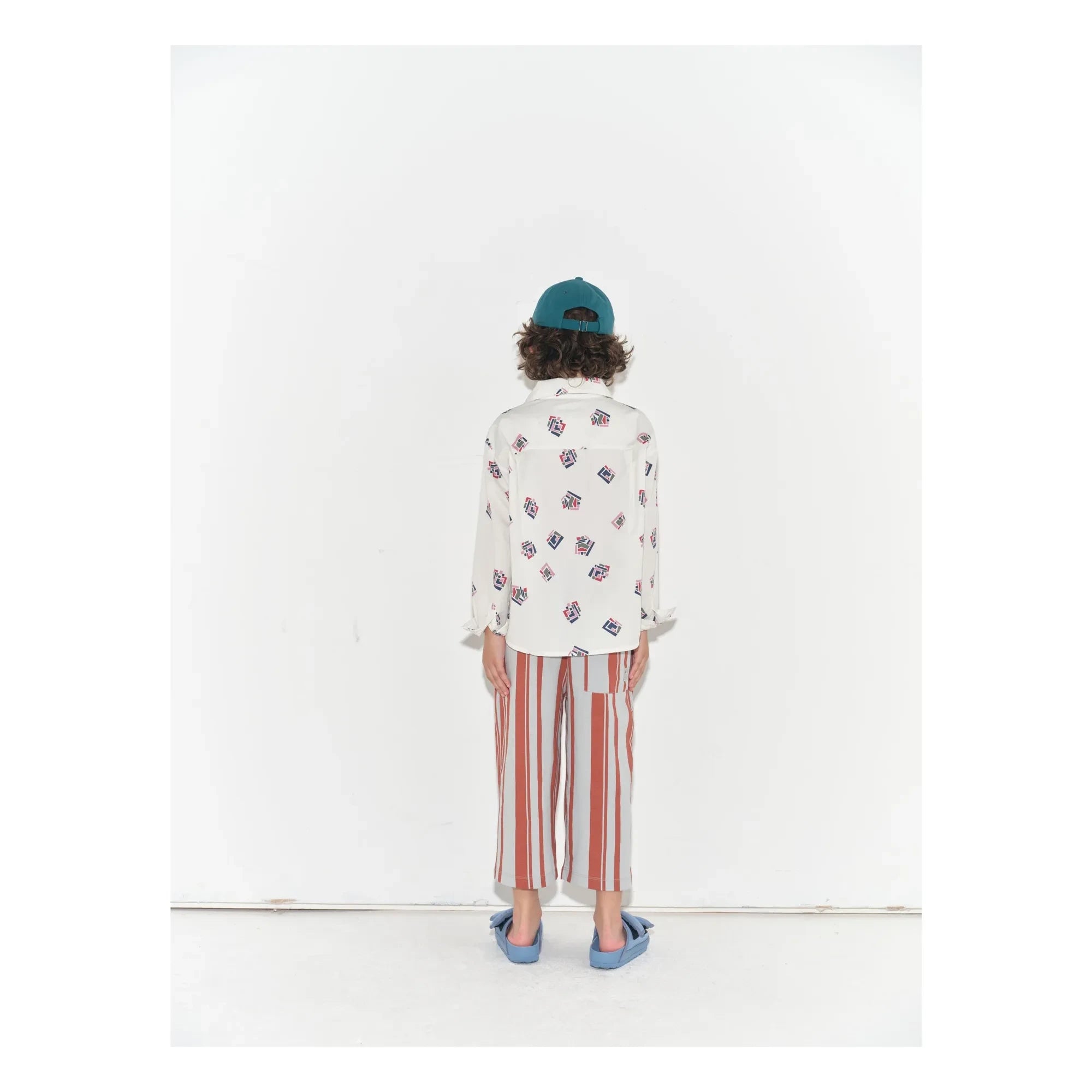 Main Story - Organic Cotton Striped Jersey Pants | Red
