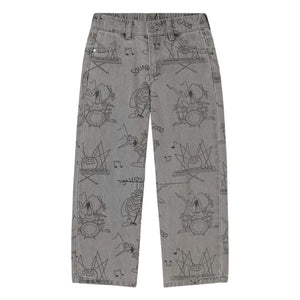 Stella McCartney Kids - Jeans aus Bio-Baumwolle mit Insekten-Print | Grau