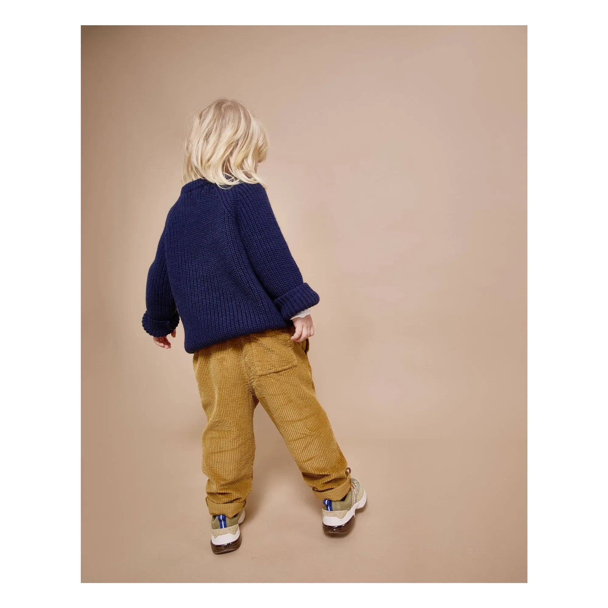 Búho - Pantalón de Terciopelo para Niña | Mostaza