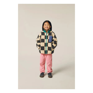 The Campamento - Damier Sherpa Ceket | Ecru