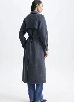Vanessa Bruno - Cappotto in lana Faro | Grigio antracite maculato