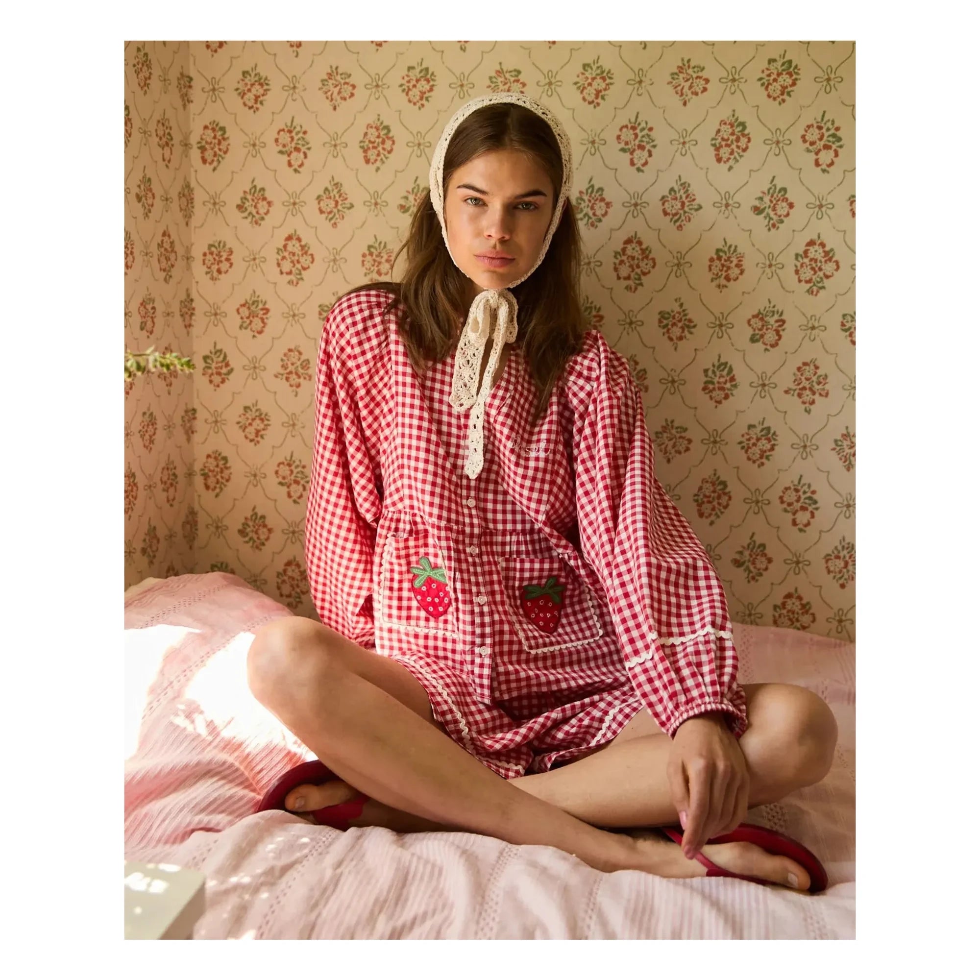 SISSEL EDELBO - Bobbie Checked Top | Red