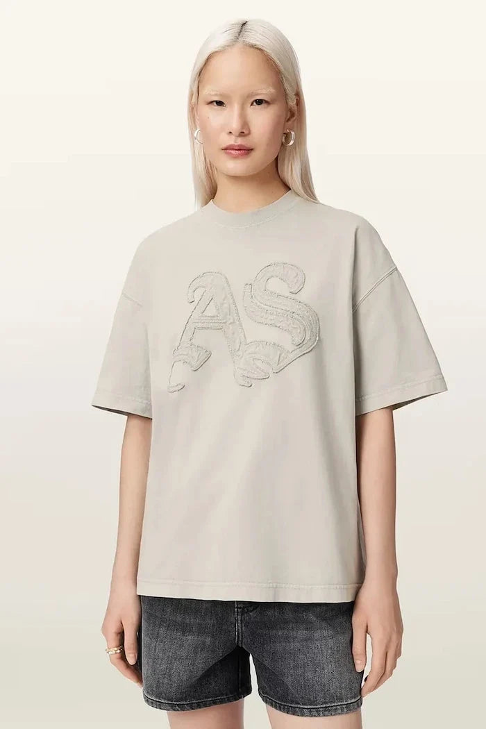 AllSaints تيشيرت قطني نسائي INSIGNIA