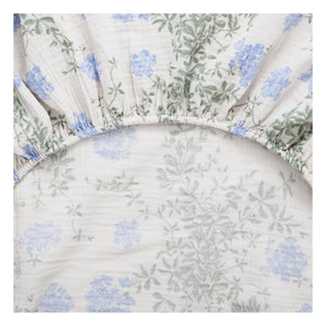 garbo&friends - Blue Plumbago Organic Cotton Fitted Sheet