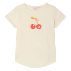 Bonpoint - Aada Cherry Organic Cotton T-Shirt | Ecru
