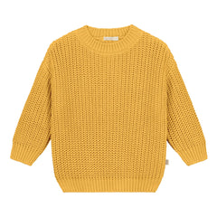 Yuki – Grobstrickpullover aus Bio-Baumwolle | Senf