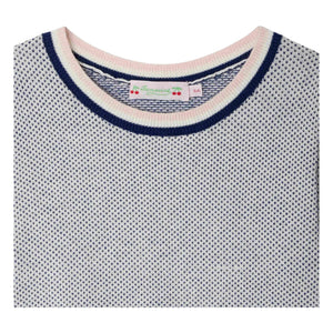Bonpoint - İnce örme T-shirt Limette Organik pamuk | Mavi
