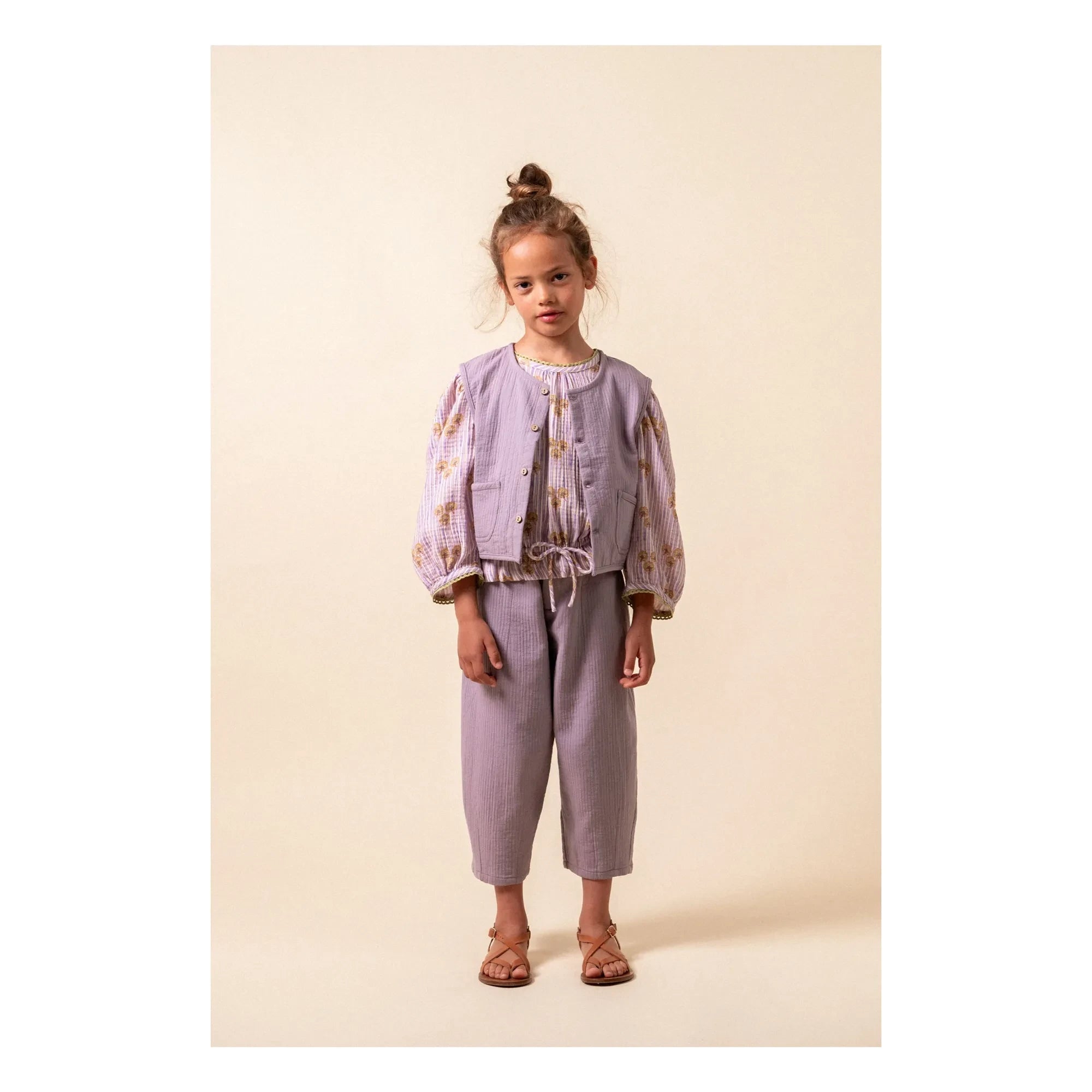 birinit - Weite Antike Bio-Baumwoll-Gaze-Hose | Vison