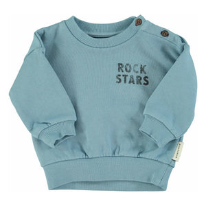 Piupiuchick - Rock Stars Organic Cotton Sweatshirt | Blue