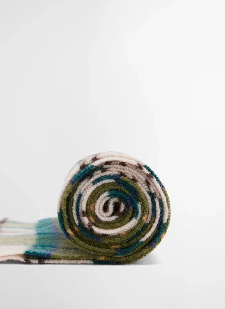 Barbour - Yün Tartan Şal | Heather Green