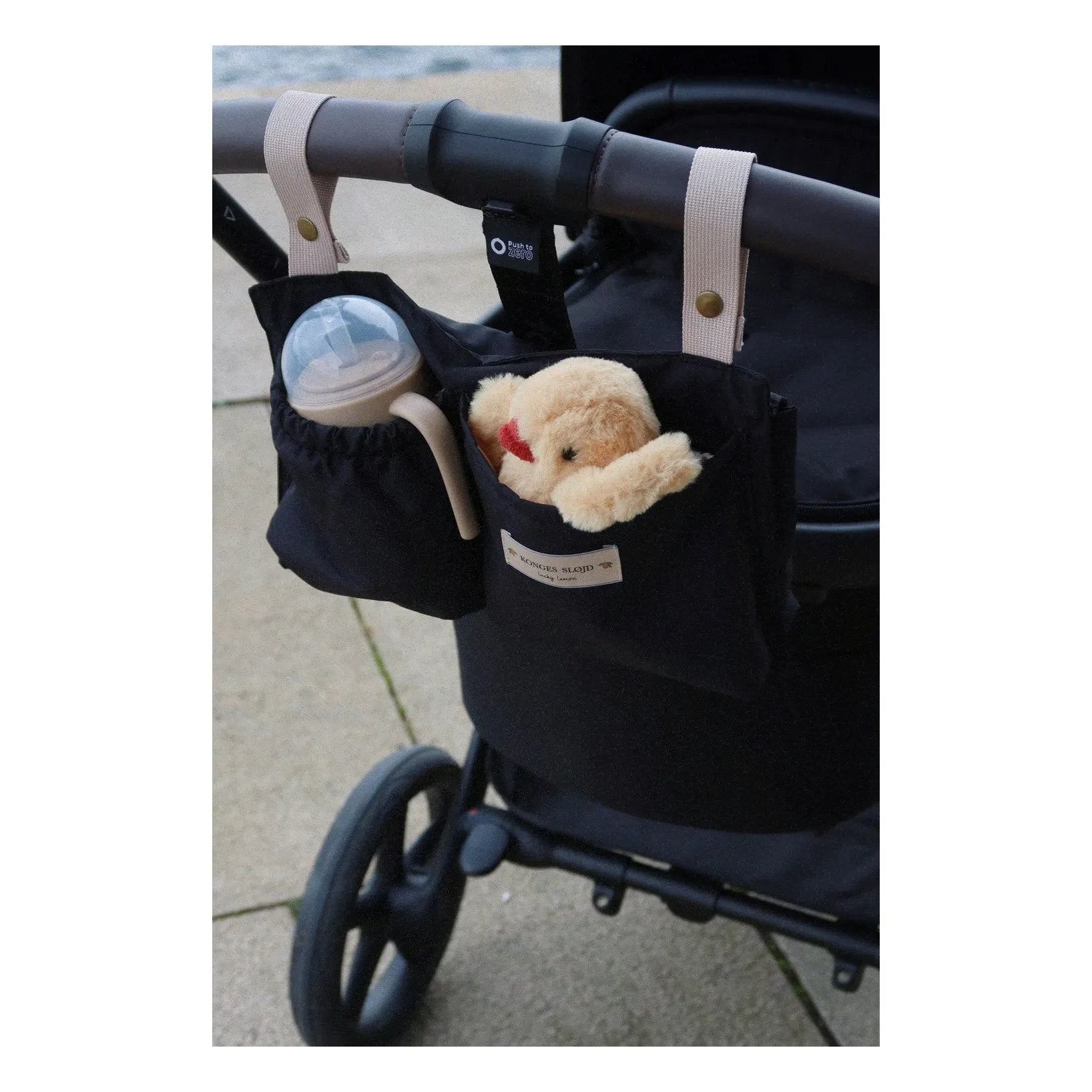 Konges Sløjd - Bolso Organizador para Cochecito | Negro