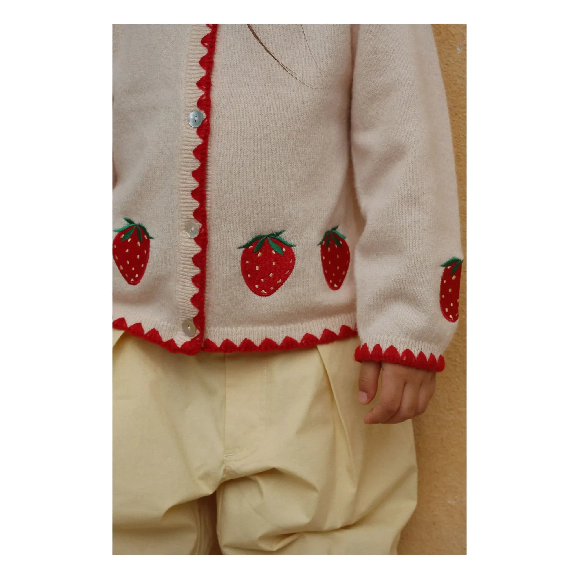 Konges Sløjd - Chaleco de lana Collette Strawberry | Crema