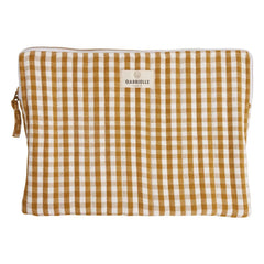 Gabrielle Paris - Vichy Laptop Bag | Yellow Curry