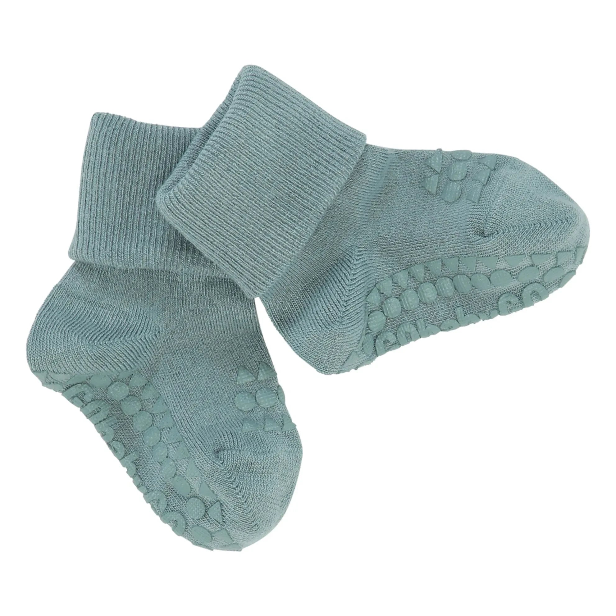 GOBABYGO - Pack de 4 pares de calcetines antideslizantes de bambú | Azul