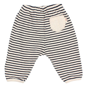 Búho - Leggings con botones a rayas | Azul marino