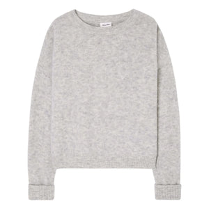 American Vintage - Vitow Alpaka ve Yün Boatneck Kazak | Açık kırçıllı gri