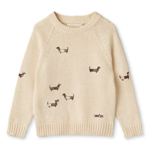 Fliink - Mahdi Dogs Bio-Baumwollpullover | Ecru