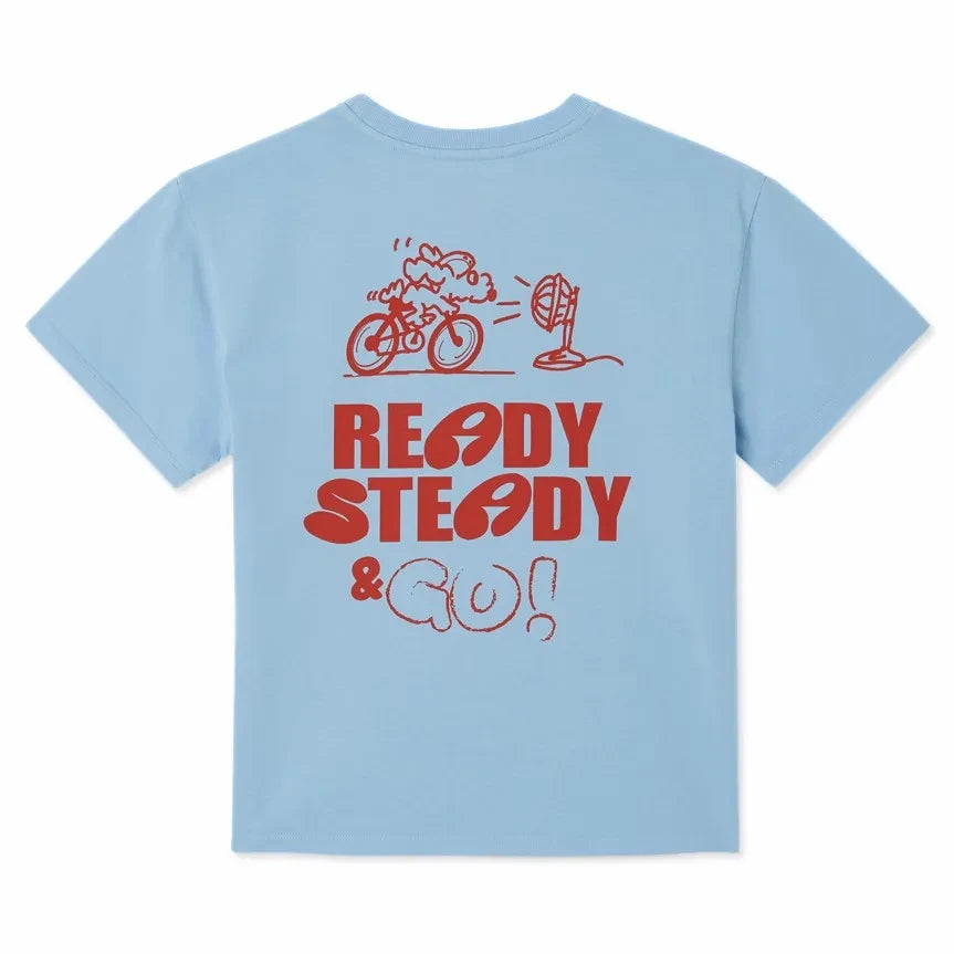 American Vintage - Fizvalley Ready Steady Tişört | Açık Mavi