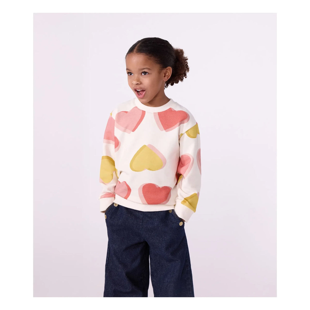 Petit Bateau - Sweat hearts | Beyaz