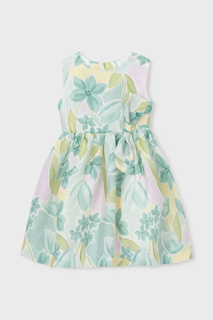 Vestido de lino infantil Mayoral