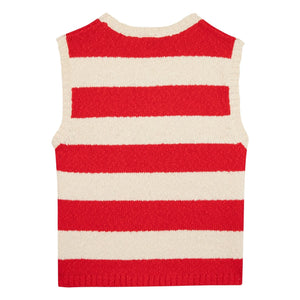 Bonton - Next Mesh Çizgili Atlet | Vermillion
