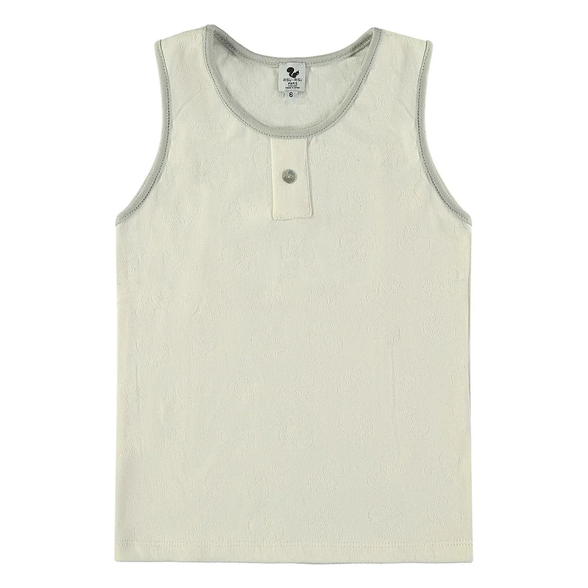 Risu Risu - Bio-Baumwoll-Ringer-Top | Ecru