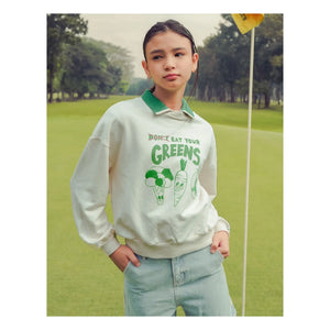 Gingersnaps - Serena Eat Your Greens sweatshirt | Beyaz