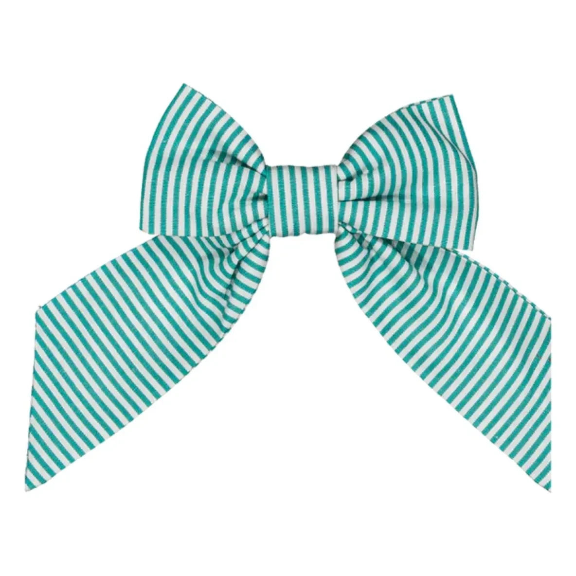 Loir - Carlotta Striped Knot Organic Cotton Hair Clip | Green