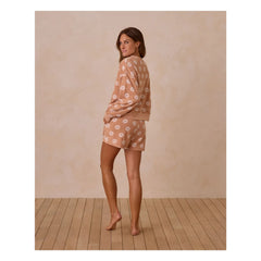 Rylee + Cru - Geblümte Frottee-Shorts | Orange