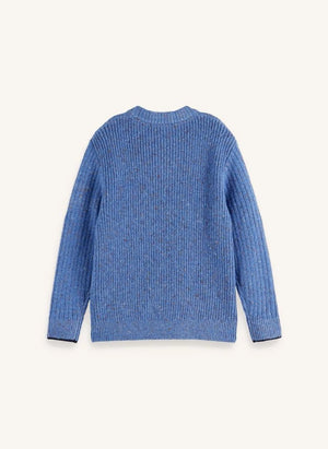 Scotch & Soda - Kablolu Örgü Kazak | Mavi