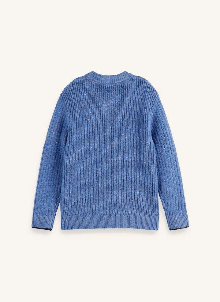 Scotch & Soda - Kablolu Örgü Kazak | Mavi