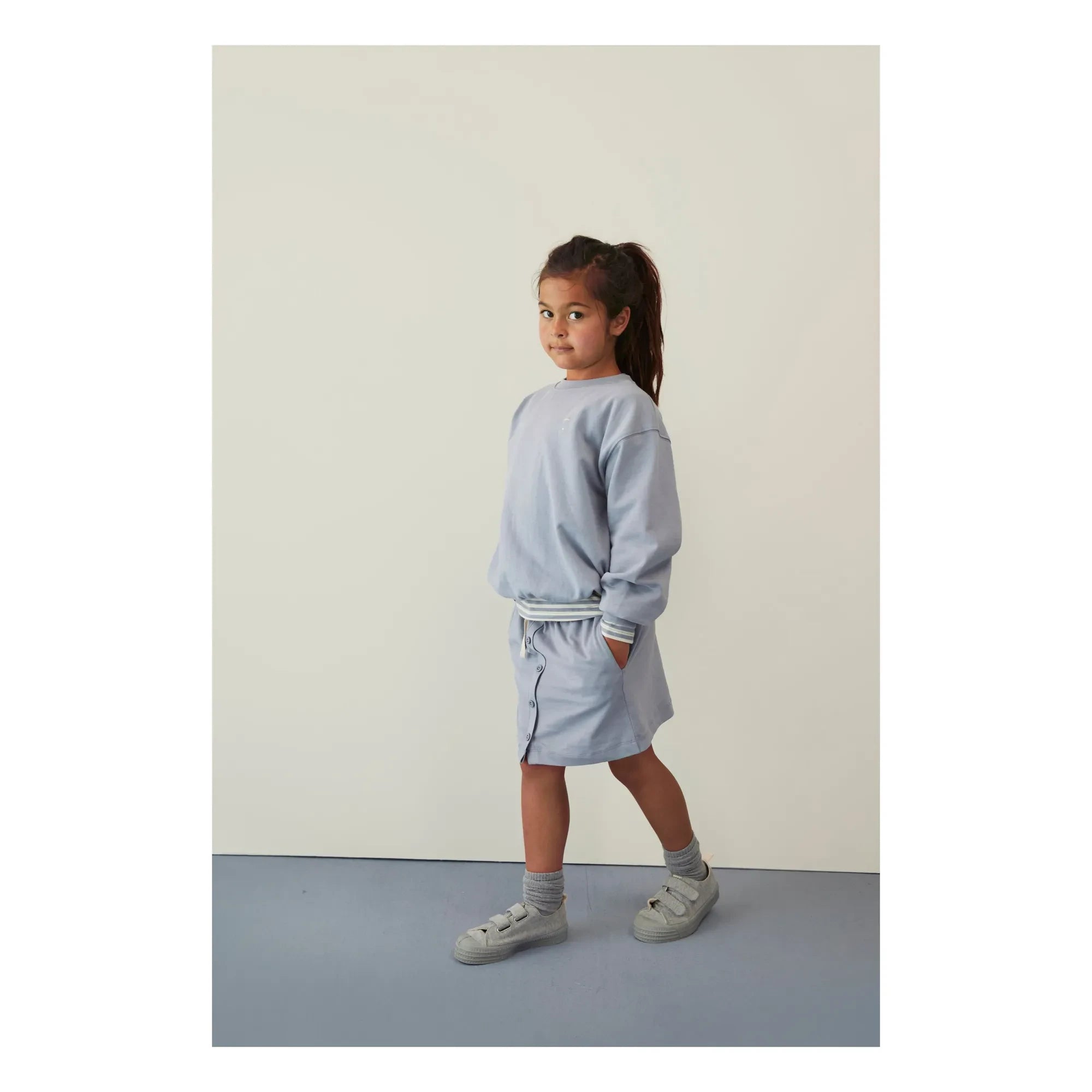 Gray Label - Organik pamuk etek | Buz Mavisi