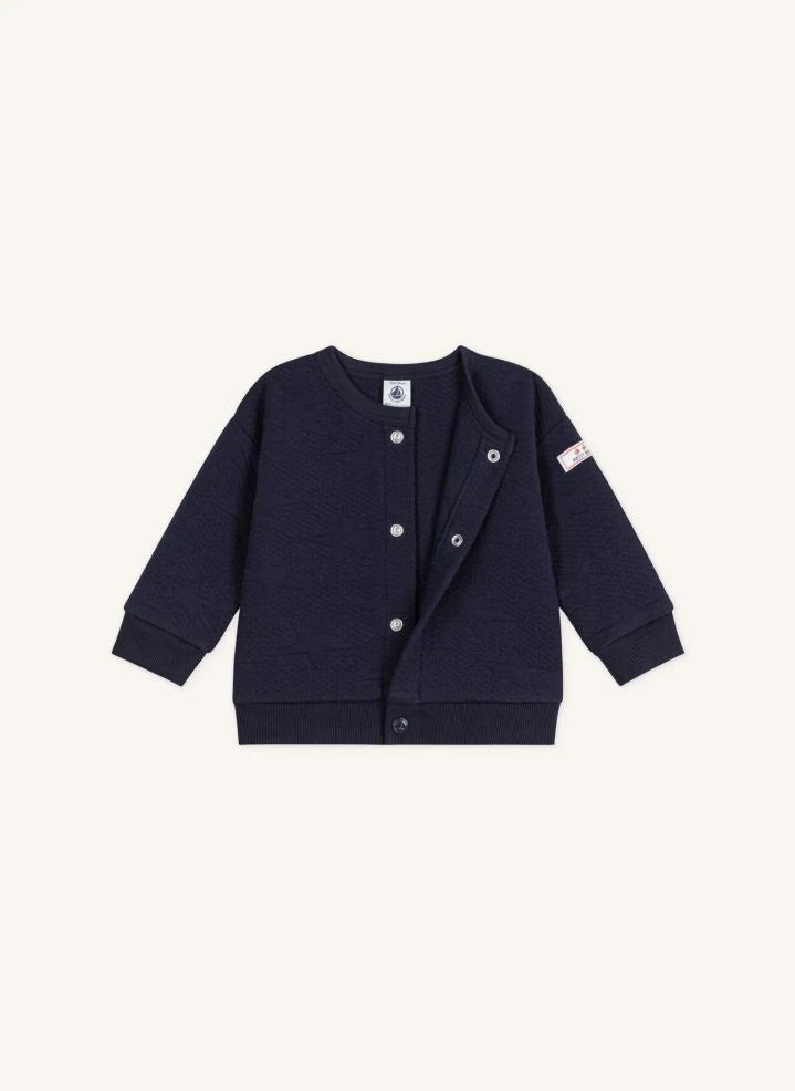 Petit Bateau - Organic Cotton Cardigan | midnight blue