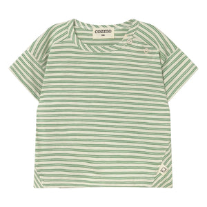 Cozmo - Çizgili Bebek Tişörtü | Meadow Green