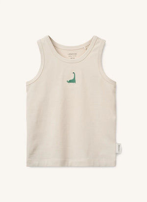 Liewood - Pack de 2 camisetas Faris de dinosaurio de algodón orgánico | Arena