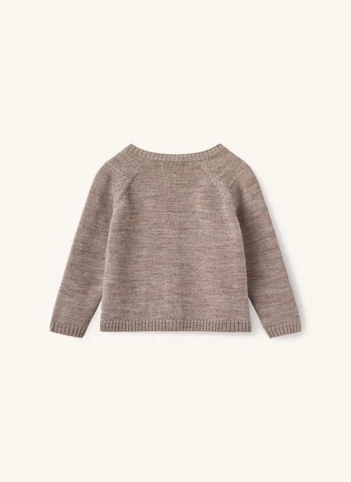 Copenhagen Colors - Merino Wool Cardigan and Leggings Set | Taupe Brown