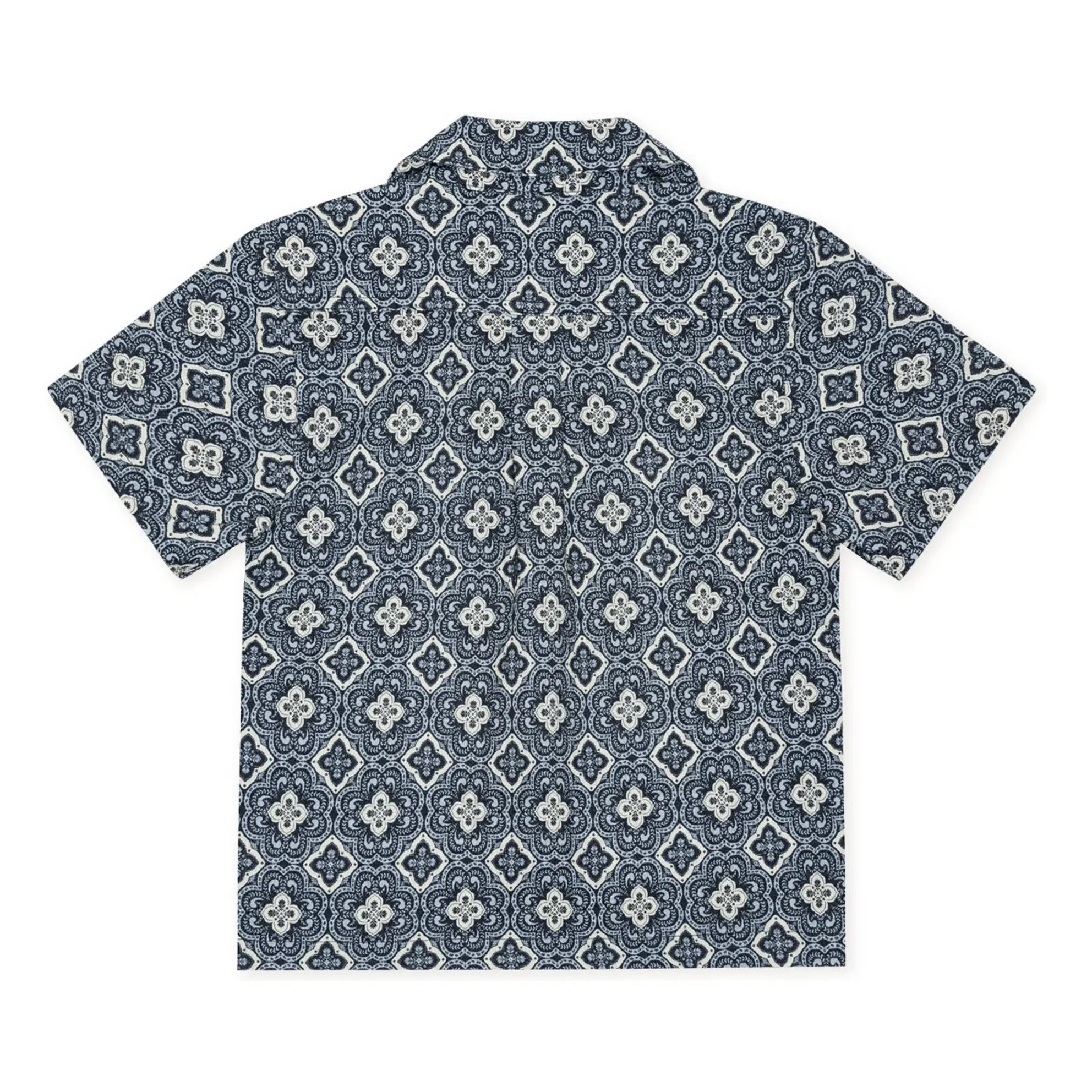 Les Deux - Camisa de algodón orgánico Lukas Arabesque | Azul