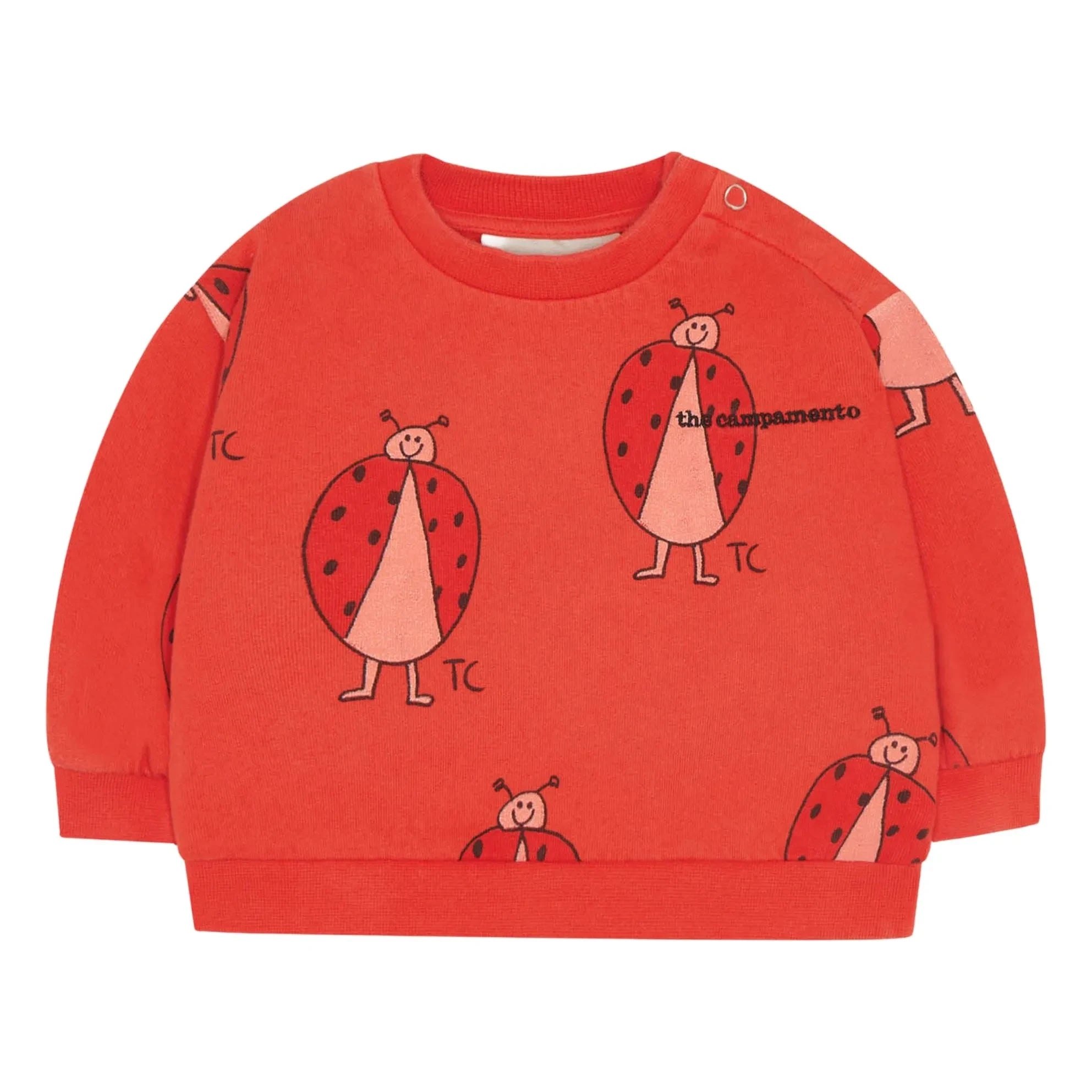 The Campamento - Baby Girl Ladybug Sweatshirt | Red