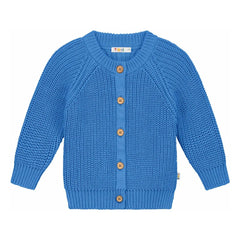 Yuki - Organik Pamuk Raglan Hırka | Mavi
