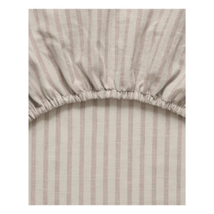 garbo&friends - Striped fitted sheet | Beige