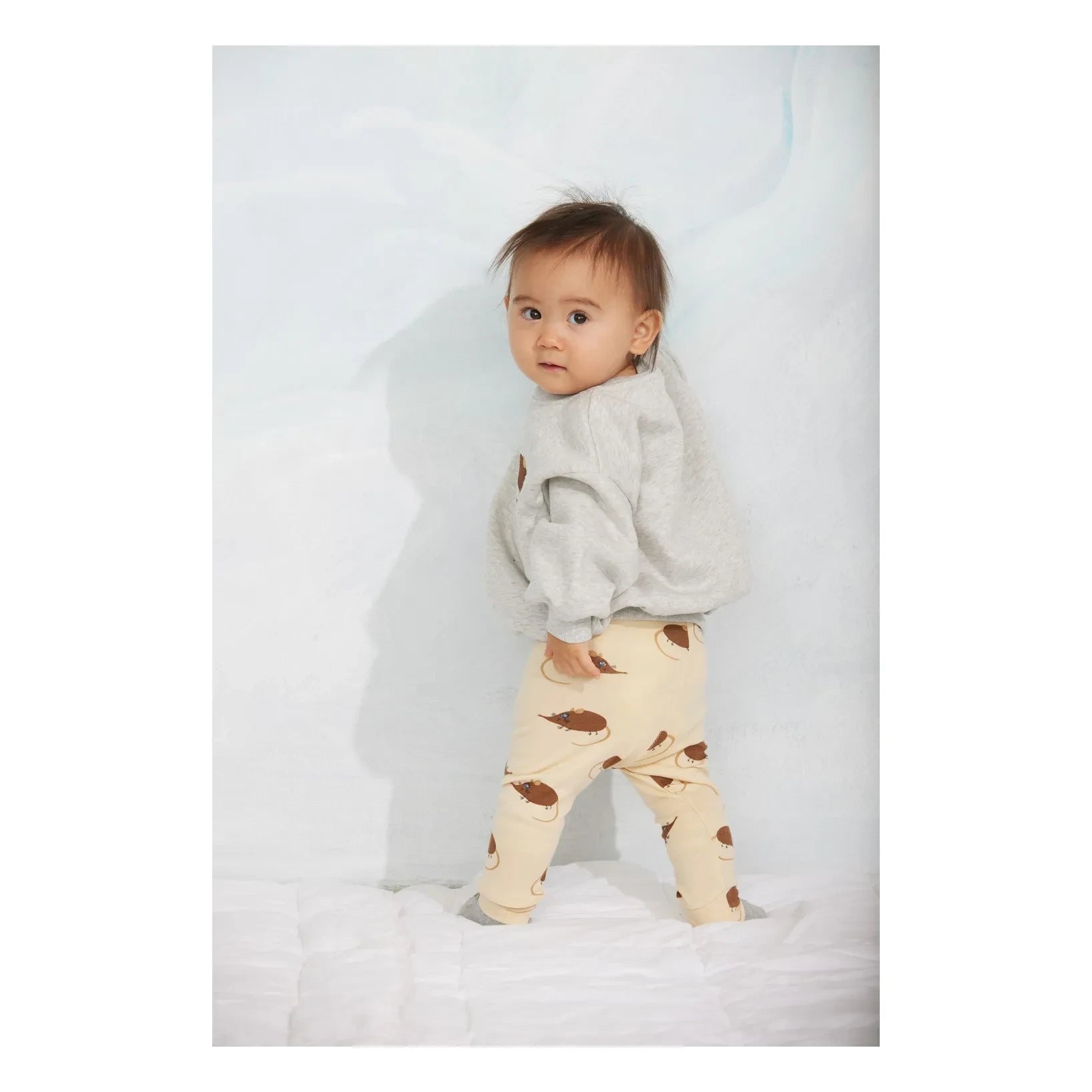 Mini Rodini - Bio-Baumwoll-Maus-Leggings | Beige