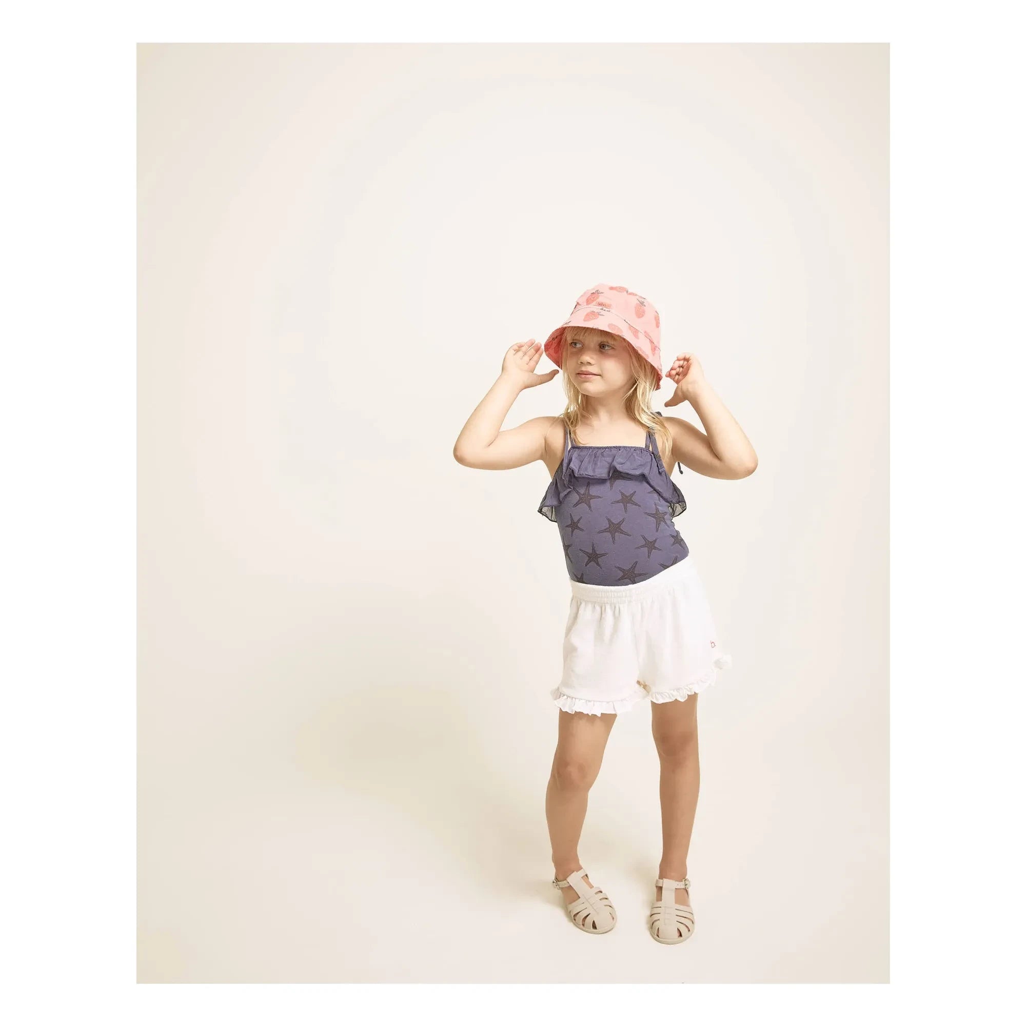 Búho - Terry Ruffled Shorts | Ecru