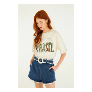 Farm Rio - Brasil Camiseta | Crudo