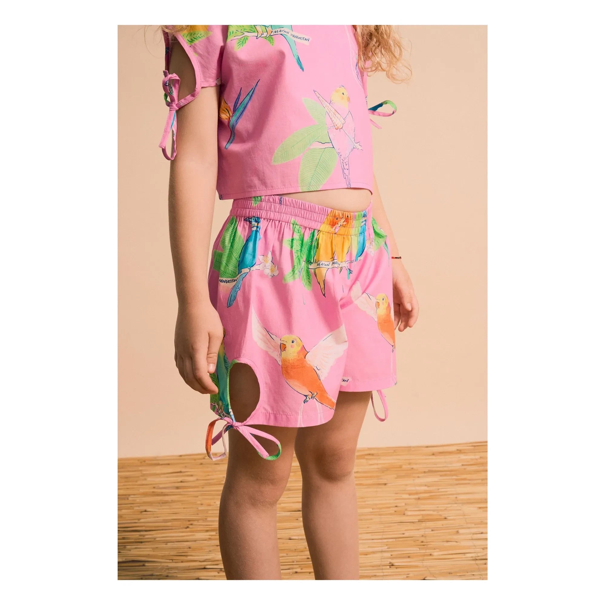 Maison Mangostan - Short Oiseaux | Rosa